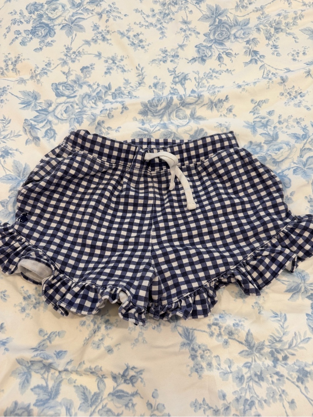 Polo by Ralph Lauren Navy and White Gingham Shorts